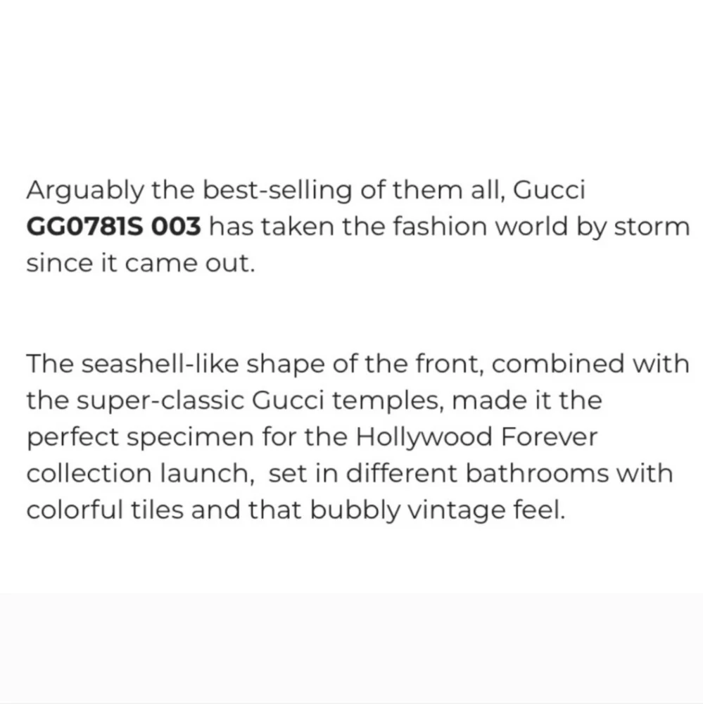 GUCCI Cat-eye frame sunglasses crystals GG0781S NEW! On the Runaway tag removed - Picture 4 of 6